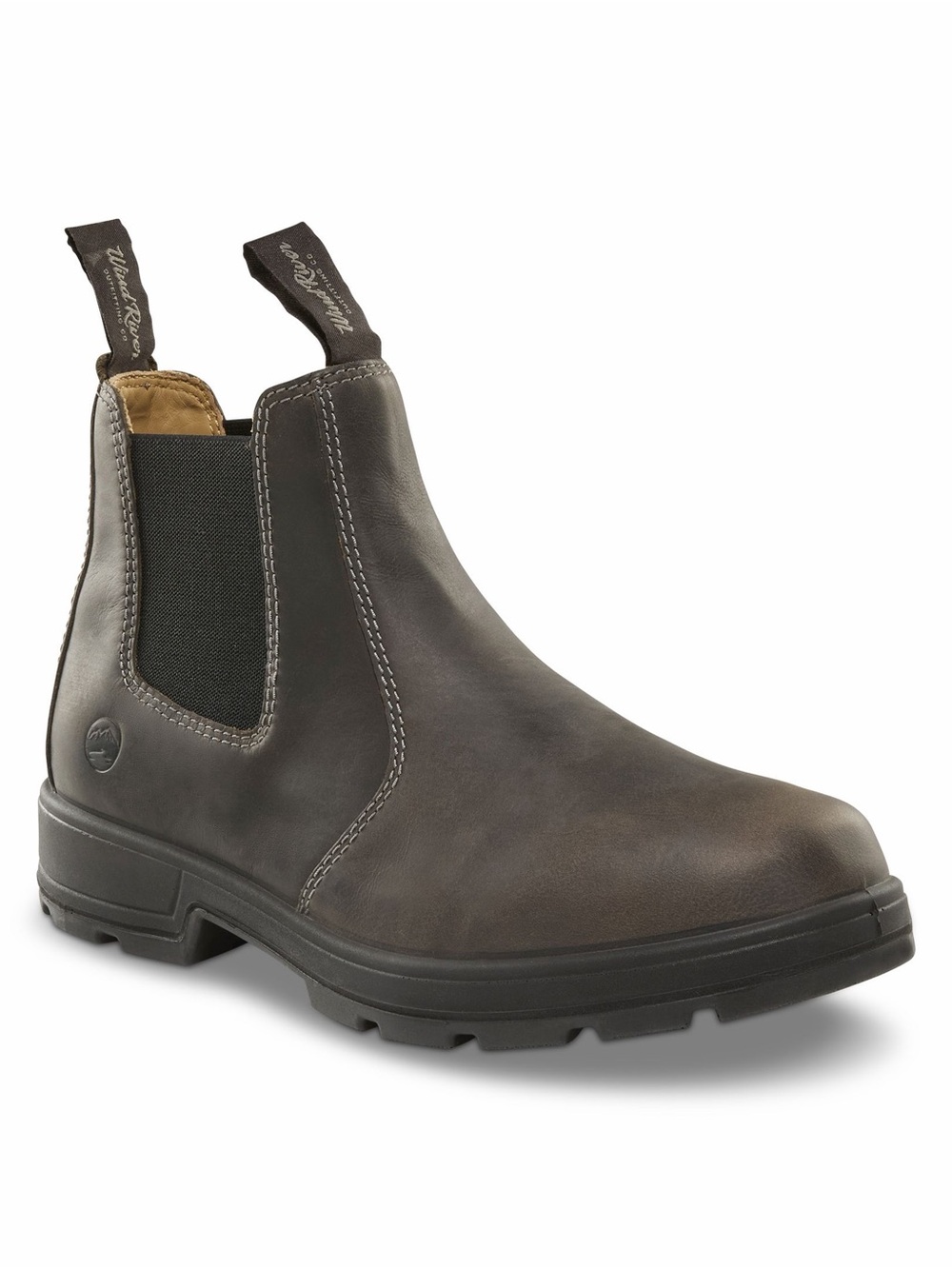 Men’s Brown Wind River Leather Chelsea Boot Elastic Side Panels Size 10.5